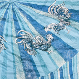 Vintage‎ Rooster Print Circle Skirt Fabric "Florentine Fantasy" CA Hand Prints